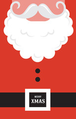 Santa Claus fashion silhouette hipster style. Greeting card