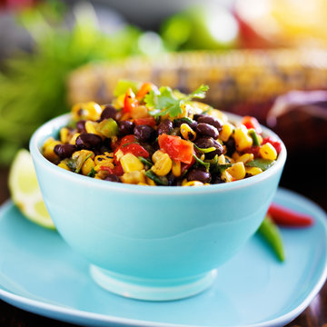 Mexican Fire Roasted Corn And Black Bean Salsa