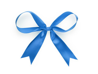 blue thin ribbon bow