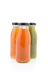 Juice bottle isolated on white background
