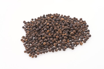 Black pepper isolated on white background