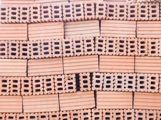 red brick for construction texture background