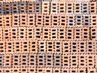red brick for construction texture background
