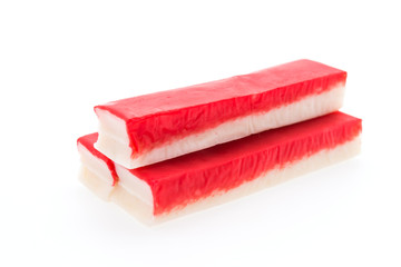 Crab stick isolated on white