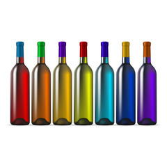 Color Glass Wine Bottles