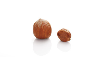 Haselnuss,Haselnüsse mit Kernel