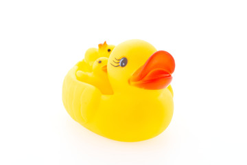Duck toy isolated on white background