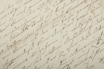 Fototapeta Old handwriting, antique letter obraz