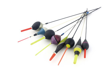 Fishing floats isolated on white © Elena Milevska