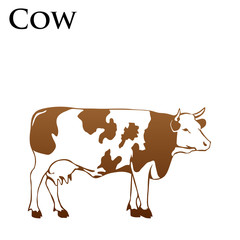 colored cow illustrator