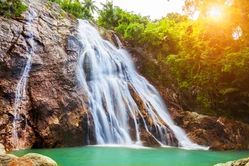 Fototapeten Wasserfall Na Muang 1, Koh Samui, Thailand © Alexander Ozerov