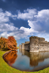 Fototapeta na wymiar Beaumaris Castle in Anglesey, North Wales, United Kingdom, serie