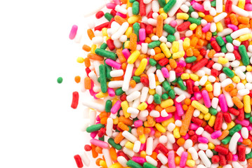 Sprinkles isolated on white background