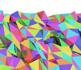 カラフルなポリゴンの背景素材