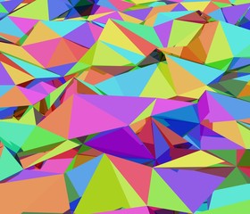 カラフルなポリゴンの背景素材