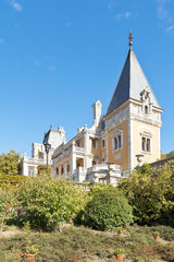 Massandra palace from garden, Crimea