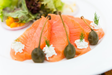 Smoked salmon salad