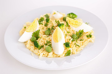 rice with vegetable and egg