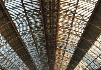 Patterns at the roof of railway station