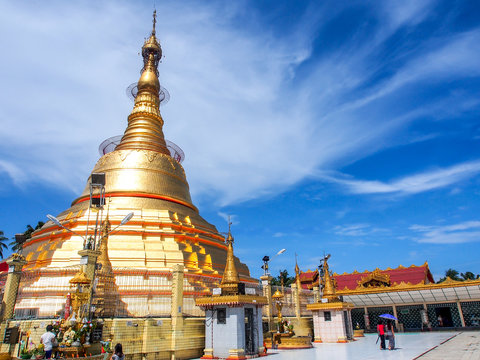 the golden Botataung pagoda, Yangon, Myanmar
