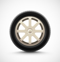 Isolated Car Wheel