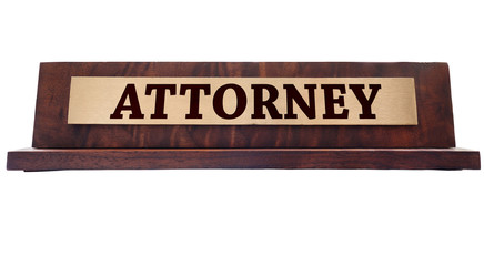 Attornet name plate