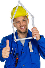 Handwerker mit Helm