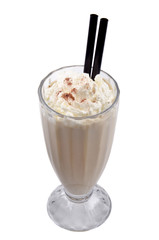 irish coffee smoothie white background