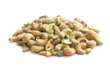 cashew nuts coated wasabi