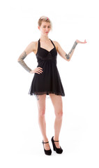 model presenting showcasing with hand