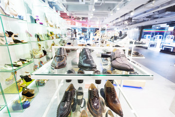 shopping mall interior with products detail