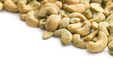 cashew nuts coated wasabi