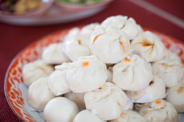 group of steamed stuff bun