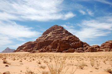 Fototapeta na wymiar Wadi Rum mountain landscape, Jordan.