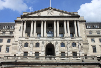 Bank of England building in London, UK