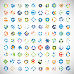 Unusual Icons Set - Isolated On Gray Background