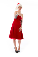 model isolated positive attitude thumbs up