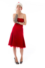 model isolated on plain background