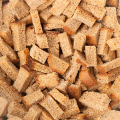 Macro of crouton