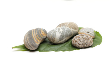 stones on the white background
