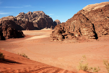Wadi Rum desert landscape, Jordan
