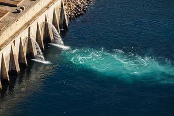 Tableaux ronds sur aluminium brossé Barrage Keban, a Hydroelectric Energy Dam