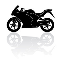 Vector Illustration of racing motorcycle silhouette