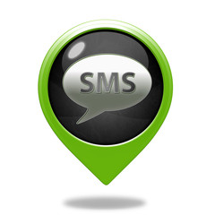 sms pointer icon on white background