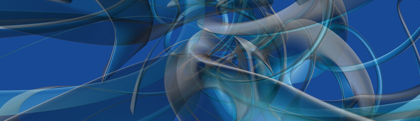 blue abstract panorama