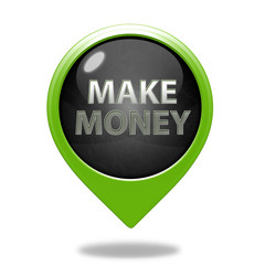 Make money pointer icon on white background