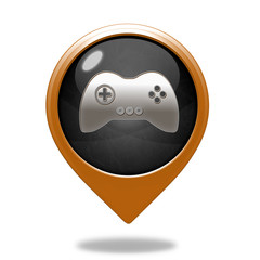 game pointer icon on white background