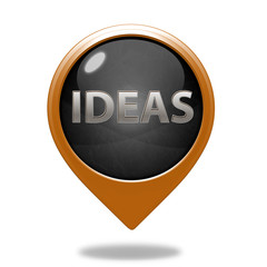 Ideas  pointer icon on white background