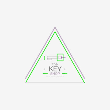 Minimal line design shopping stamps, key