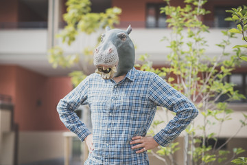 hippo mask absurd man